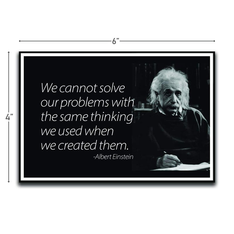 KCD We Cannot Solve Our Problems Motivational Inspirational Funny Magnet - Refrigerator Toolbox Locker Car Ammo Can - Image 1